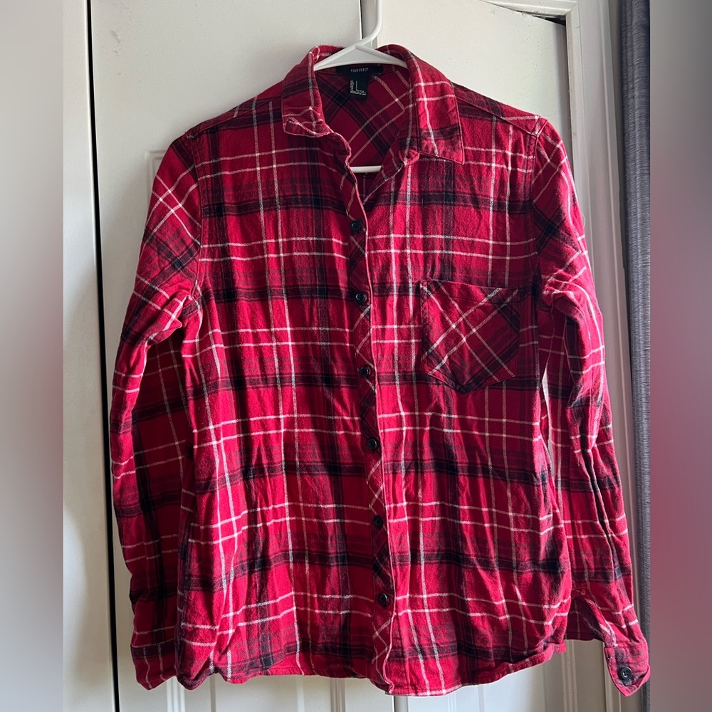 Red and Black Flannel Long Sleeve